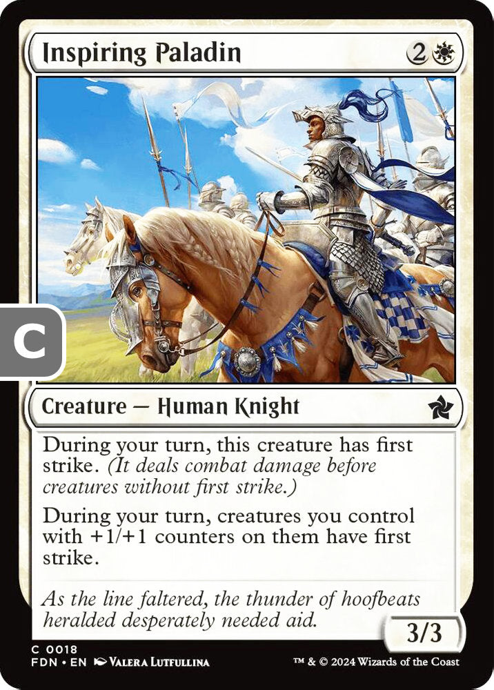 Inspiring Paladin FDN Creature Human Knight NM