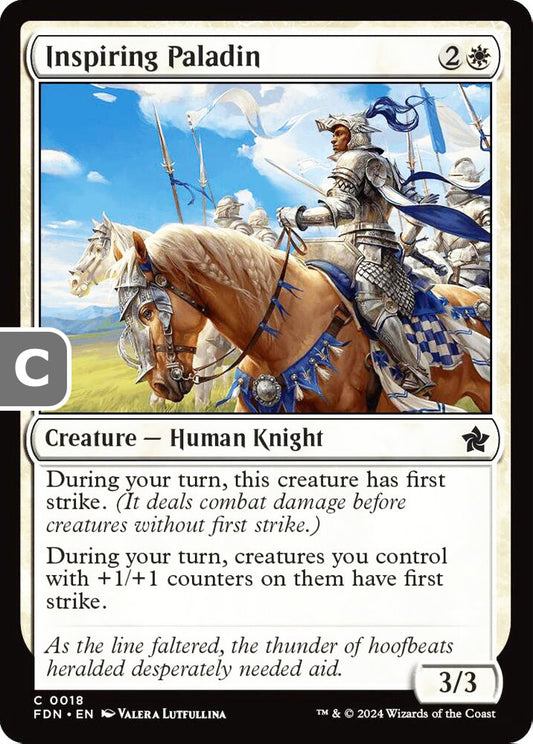 Inspiring Paladin FDN Creature Human Knight NM
