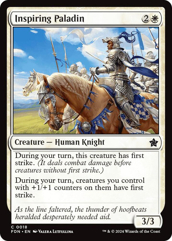 Inspiring Paladin FDN Creature Human Knight NM