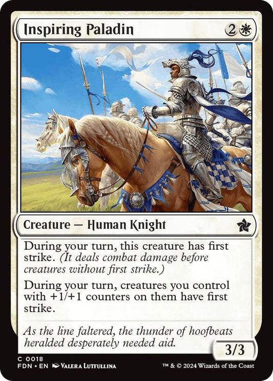 Inspiring Paladin FDN Creature Human Knight NM