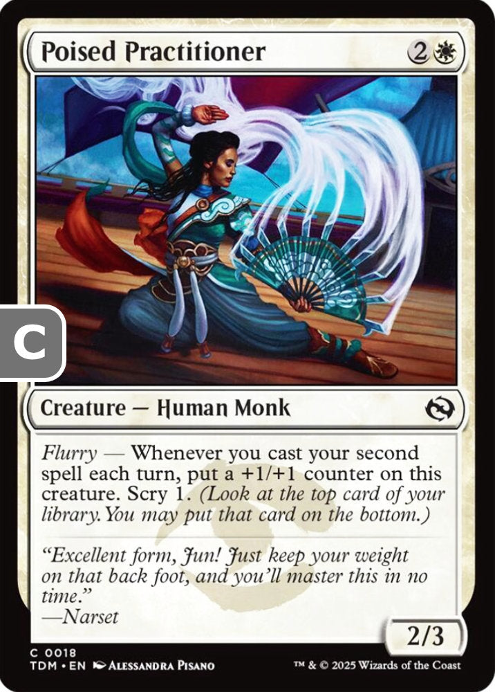 Poised Practitioner TDM Creature Human Monk NM