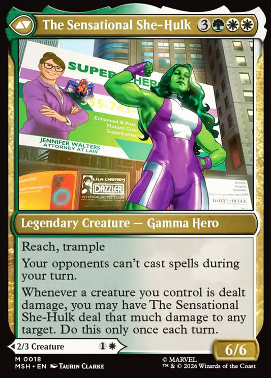 Jennifer Walters/The Sensational She-Hulk MSH Legendary Creature Human Advisor Hero/Gamma Hero NM