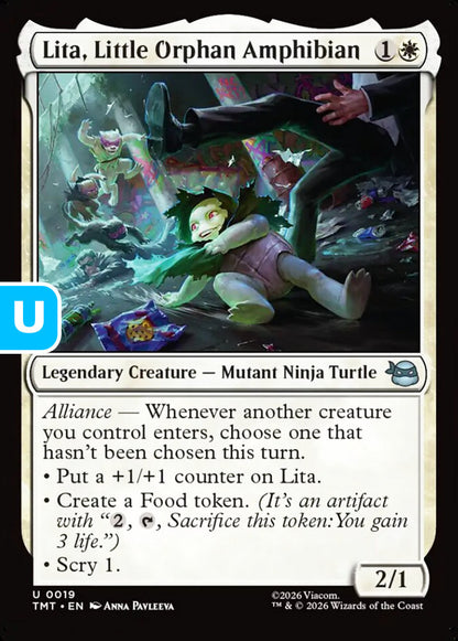 Lita, Little Orphan Amphibian TMT Legendary Creature Mutant Ninja Turtle NM