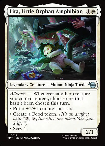 Lita, Little Orphan Amphibian TMT Legendary Creature Mutant Ninja Turtle NM