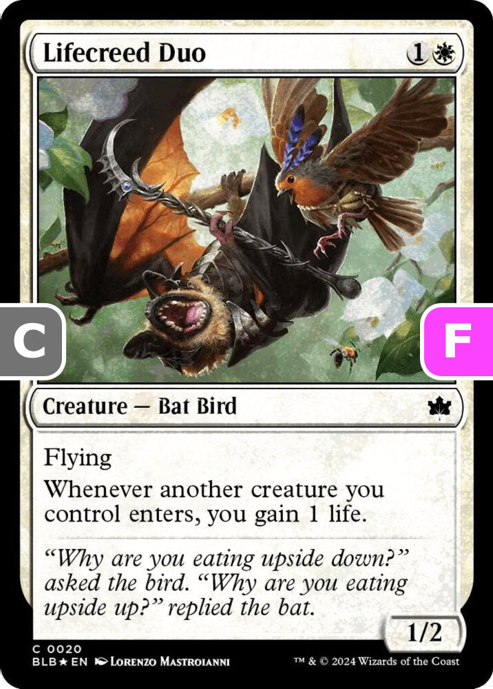 Lifecreed Duo BLB Creature Bat Bird *Foil* NM