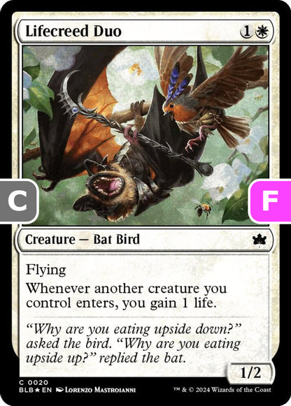 Lifecreed Duo BLB Creature Bat Bird *Foil* NM