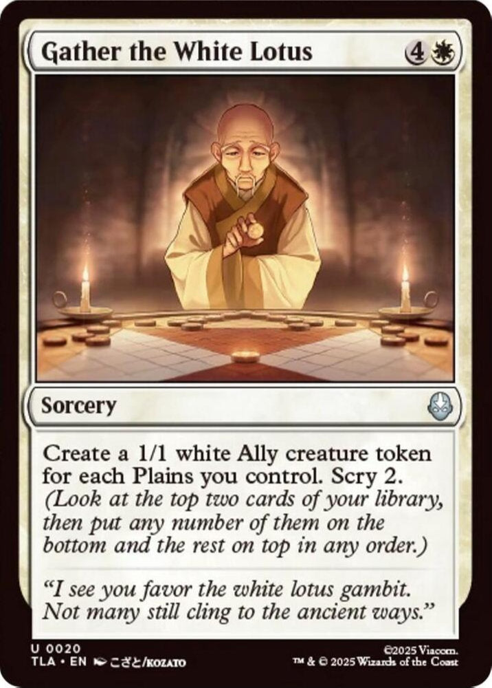 Gather the White Lotus TLA Sorcery  NM