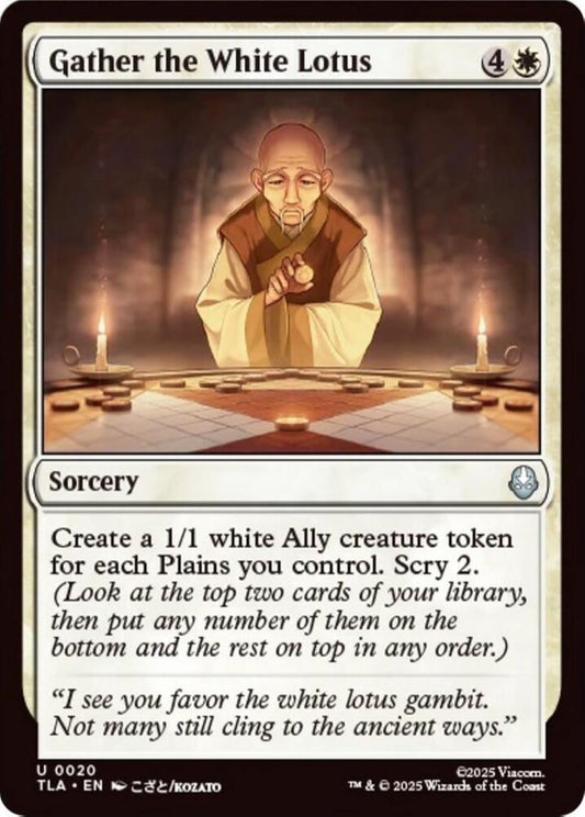 Gather the White Lotus TLA Sorcery  NM