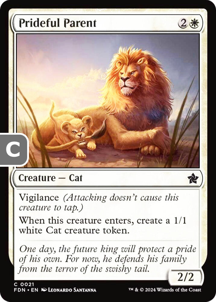 Prideful Parent FDN Creature Cat NM