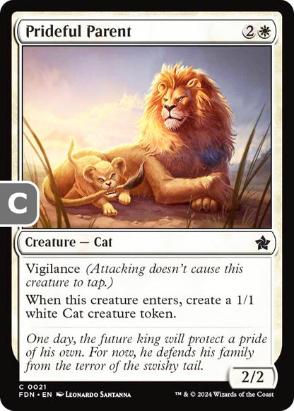 Prideful Parent FDN Creature Cat NM