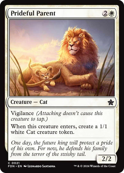 Prideful Parent FDN Creature Cat NM