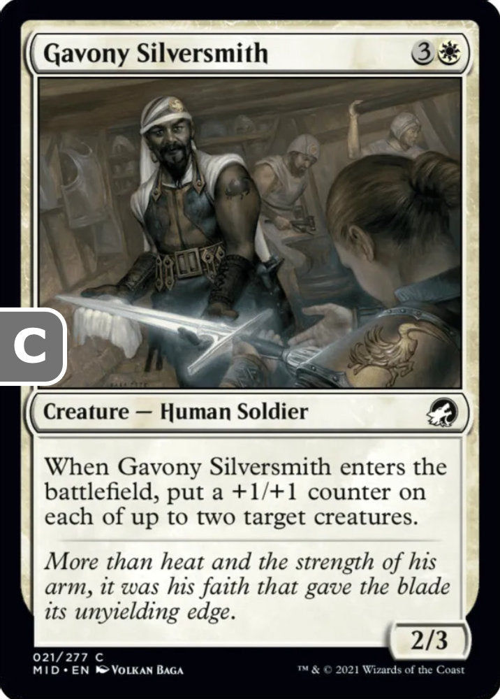 Gavony Silversmith MID Creature Human Soldier NM