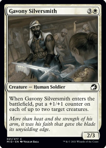 Gavony Silversmith MID Creature Human Soldier NM