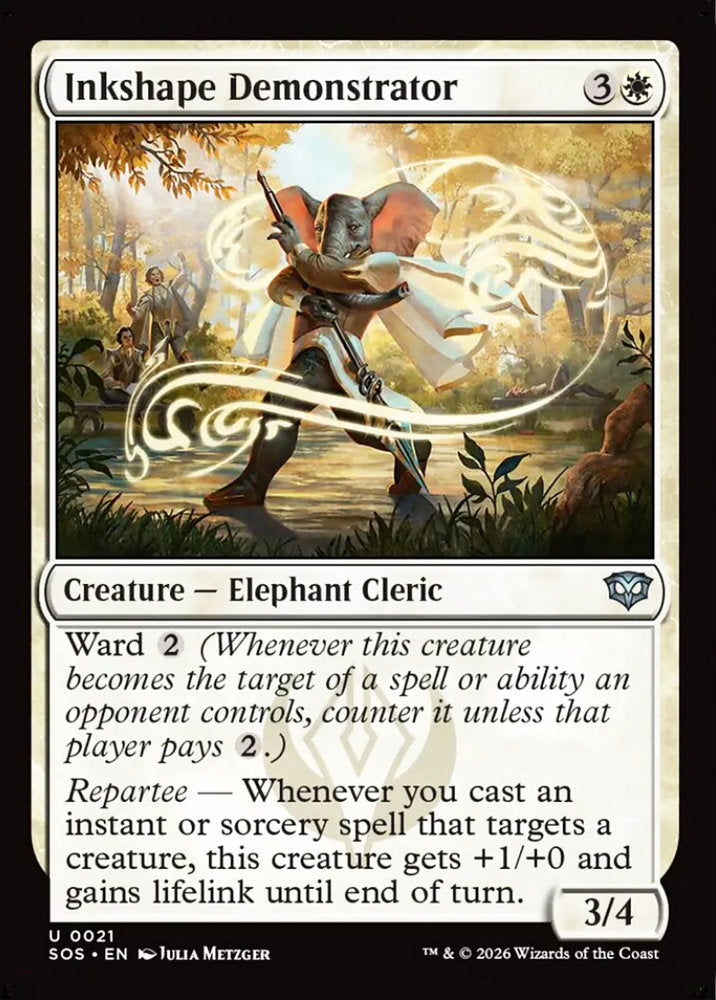 Inkshape Demonstrator SOS Creature Elephant Cleric NM