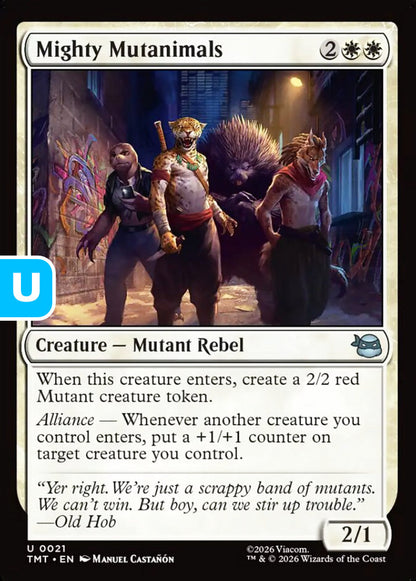 Mighty Mutanimals TMT Creature Mutant Rebel NM
