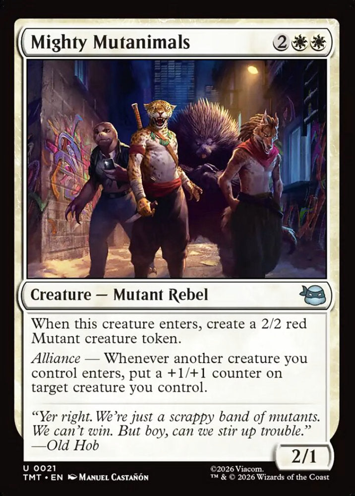 Mighty Mutanimals TMT Creature Mutant Rebel NM