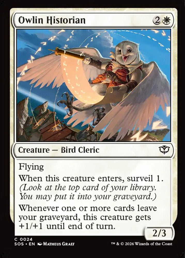 Owlin Historian SOS Creature Bird Cleric NM