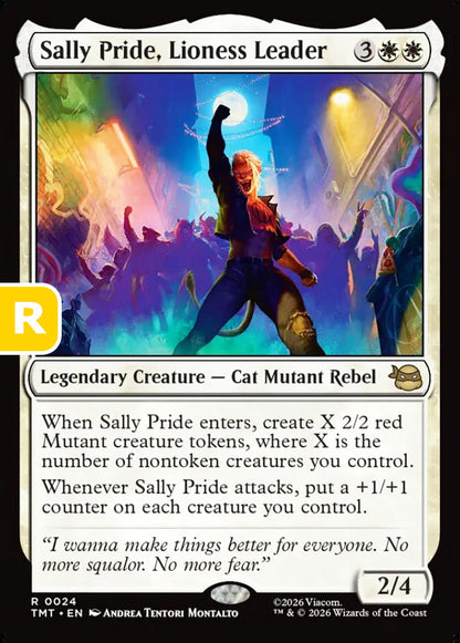 Sally Pride, Lioness Leader TMT Legendary Creature Cat Mutant Rebel NM