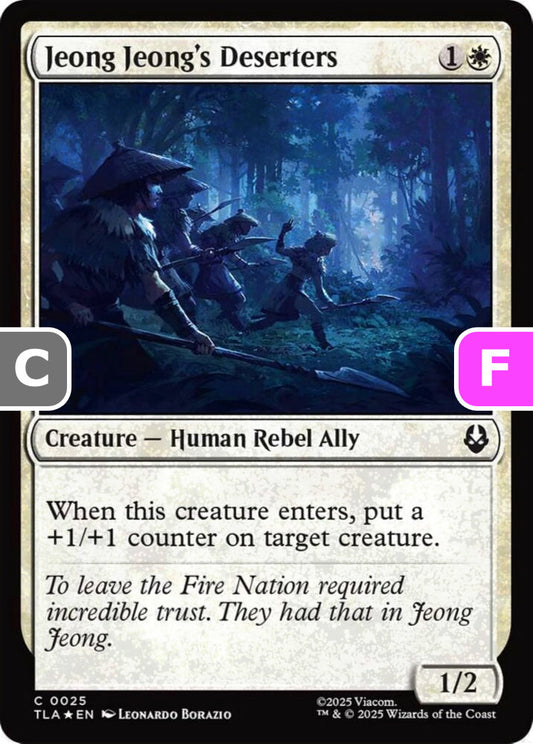 Jeong Jeong's Deserters TLA Creature Human Rebel Ally *Foil* NM