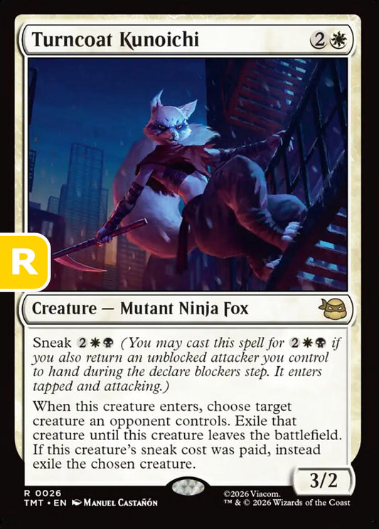 Turncoat Kunoichi TMT Creature Mutant Ninja Fox NM