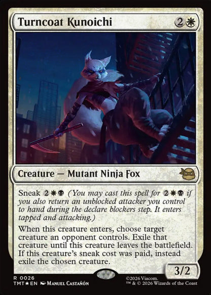 Turncoat Kunoichi TMT Creature Mutant Ninja Fox *Foil* NM