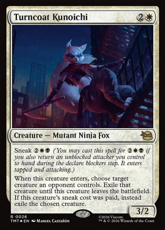 Turncoat Kunoichi TMT Creature Mutant Ninja Fox *Foil* NM