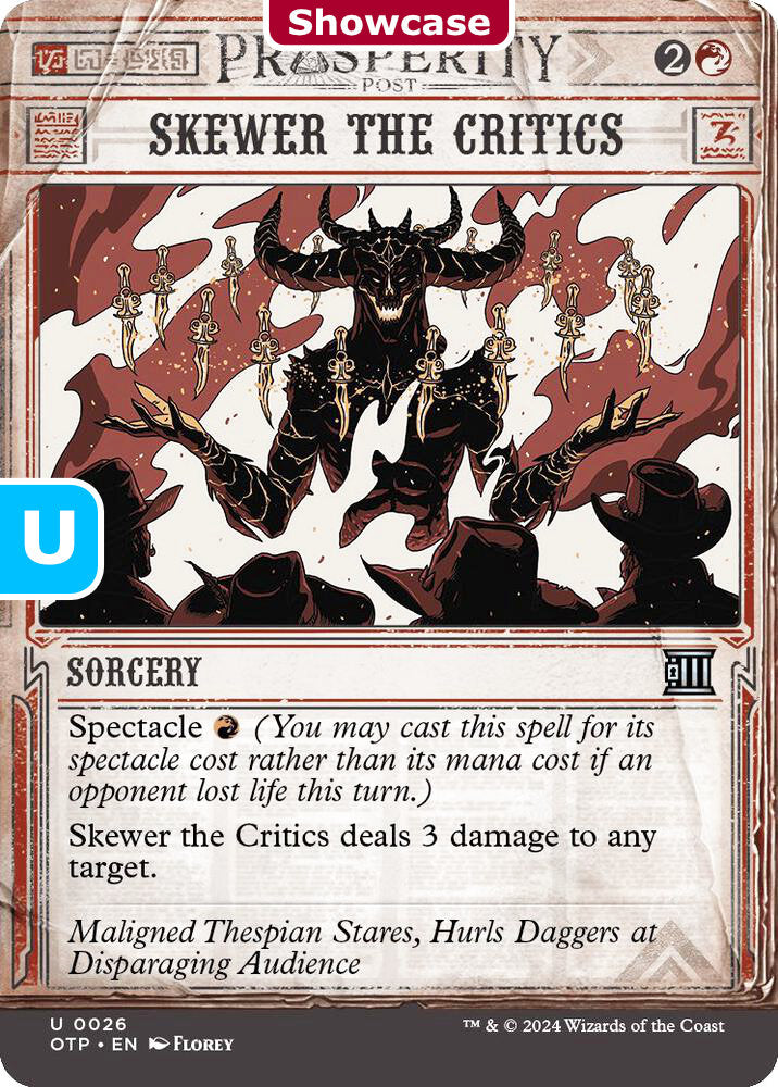 Skewer the Critics OTP Sorcery  NM