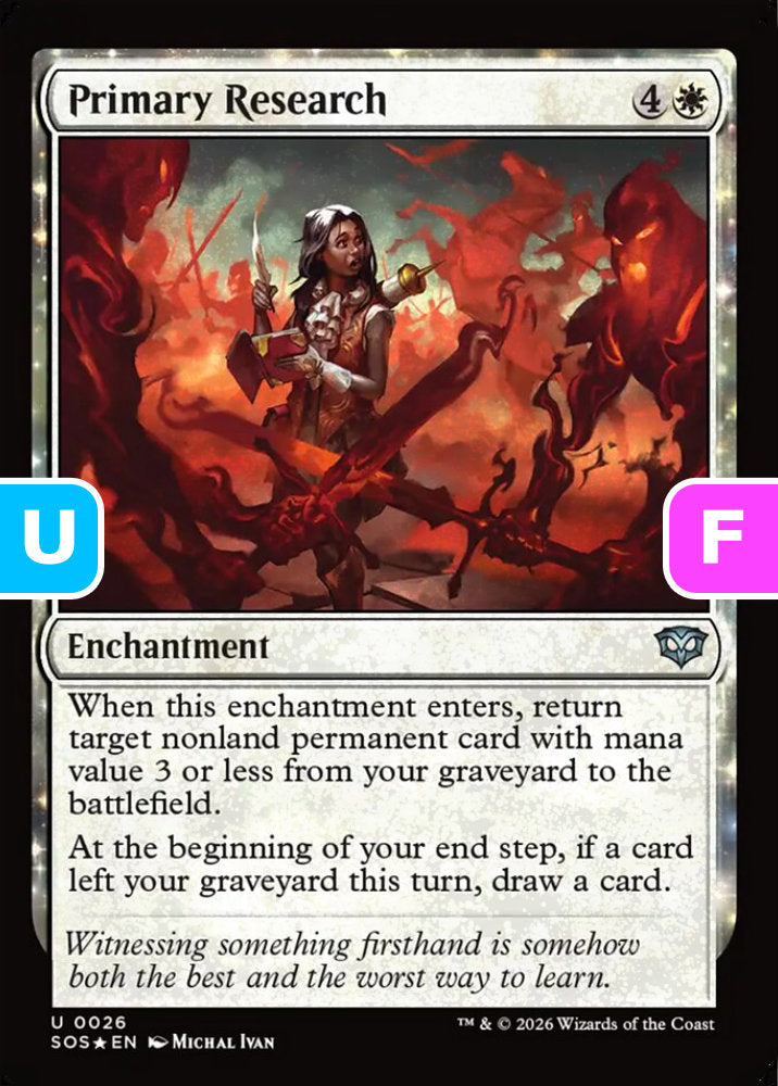Primary Research SOS Enchantment  *Foil* NM