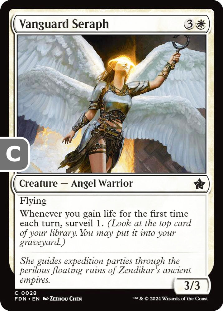 Vanguard Seraph FDN Creature Angel Warrior NM