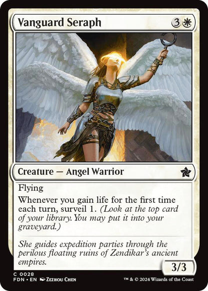Vanguard Seraph FDN Creature Angel Warrior NM