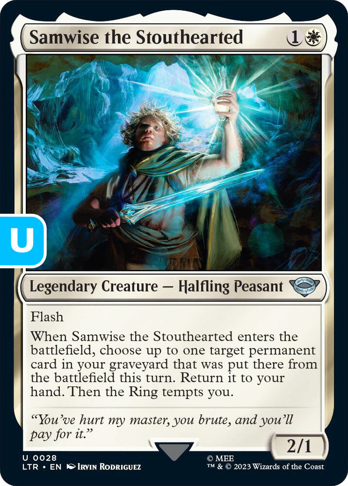 Samwise the Stouthearted LTR Legendary Creature Halfling Peasant NM