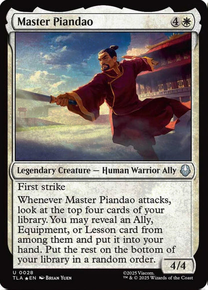 Master Piandao TLA Legendary Creature Master Piandao *Foil* NM