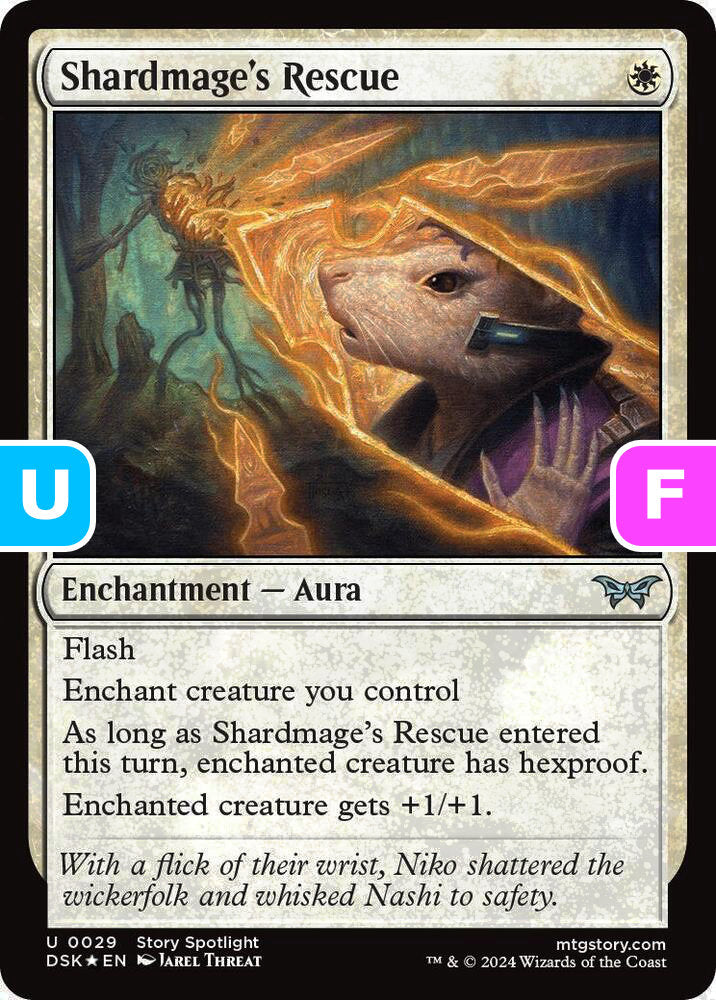 Shardmage's Rescue DSK Enchantment Aura *Foil* NM