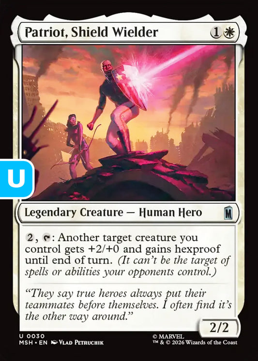 Patriot, Shield Wielder MSH Legendary Creature Human Hero NM