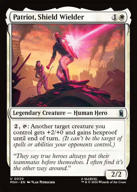 Patriot, Shield Wielder MSH Legendary Creature Human Hero NM
