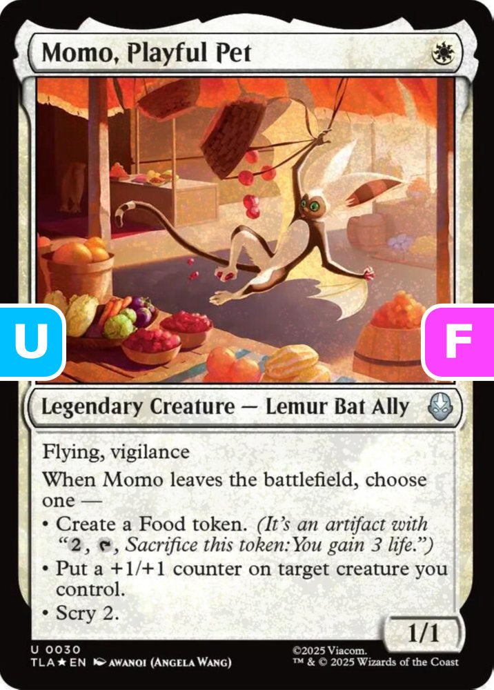 Momo Playful Pet TLA Legendary Creature Lemur Bat Ally *Foil* NM