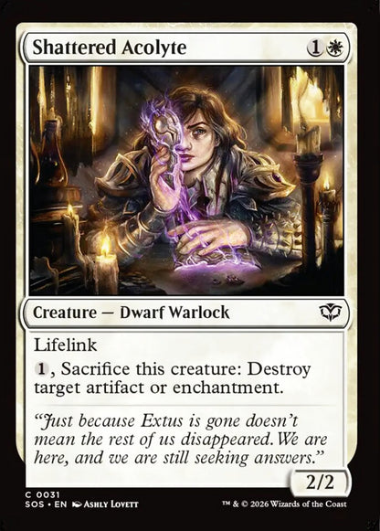 Shattered Acolyte SOS Creature Dwarf Warlock NM