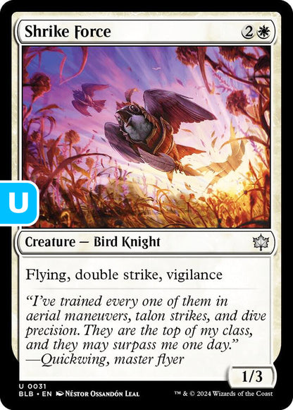 Shrike Force BLB Creature Bird Knight NM