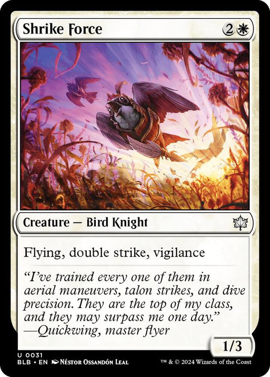 Shrike Force BLB Creature Bird Knight NM