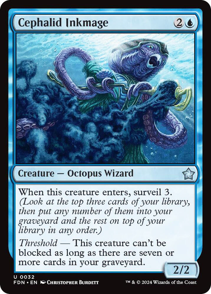 Cephalid Inkmage FDN Creature Octopus Wizard NM