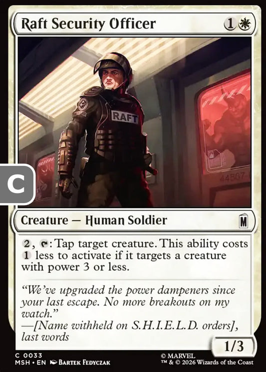 Raft Security Officer MSH Creature Human Soldier NM