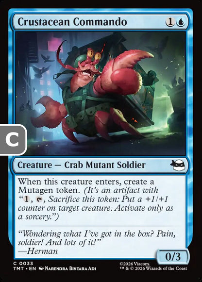 Crustacean Commando TMT Creature Crab Mutant Soldier NM