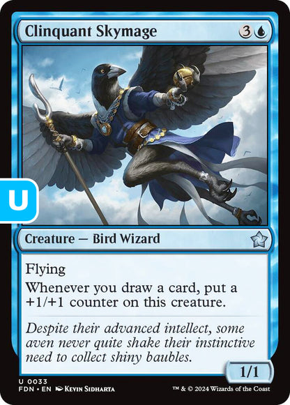 Clinquant Skymage FDN Creature Bird Wizard NM