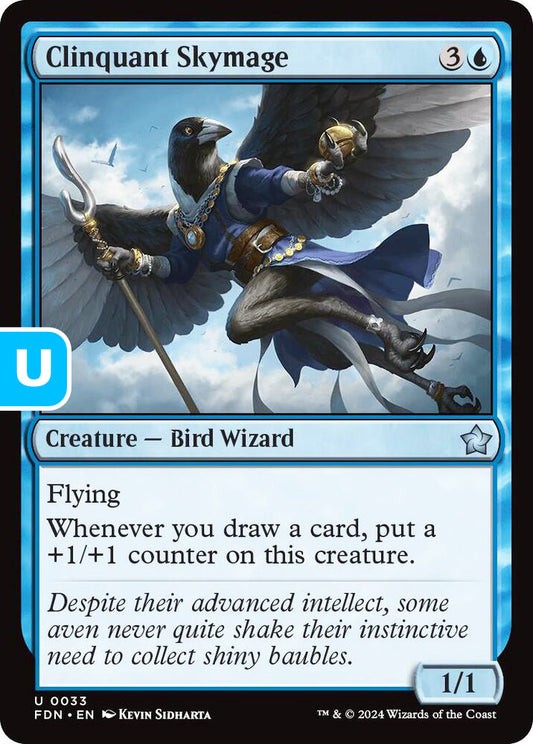 Clinquant Skymage FDN Creature Bird Wizard NM