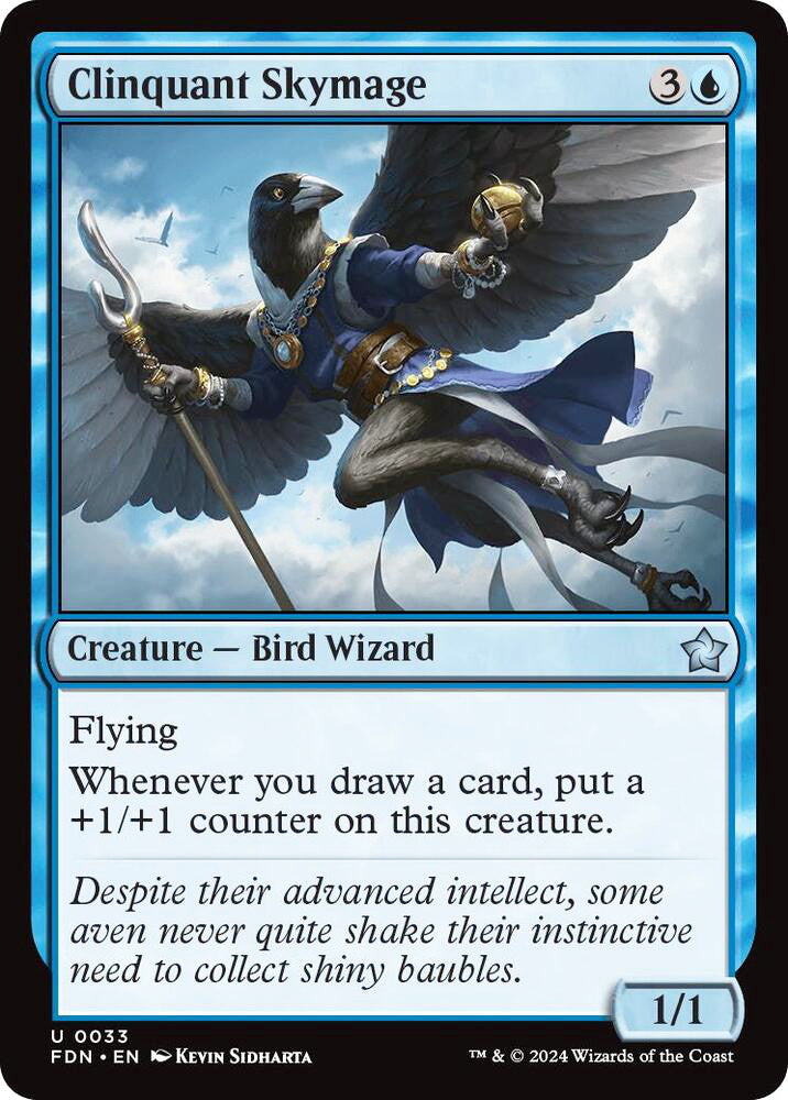 Clinquant Skymage FDN Creature Bird Wizard NM