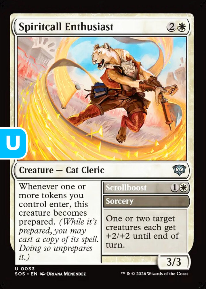 Spiritcall Enthusiast SOS Creature Cat Cleric NM