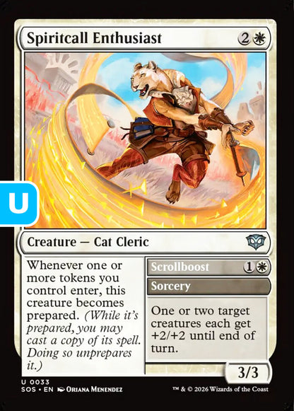 Spiritcall Enthusiast SOS Creature Cat Cleric NM