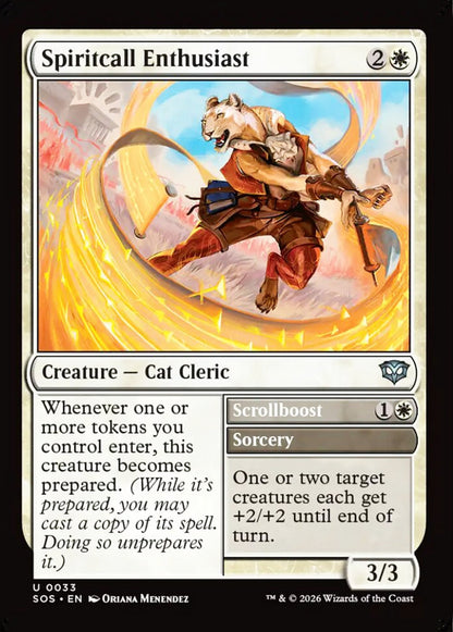 Spiritcall Enthusiast SOS Creature Cat Cleric NM