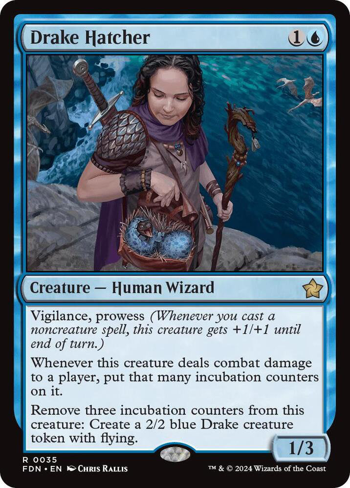 Drake Hatcher FDN Creature Human Wizard NM