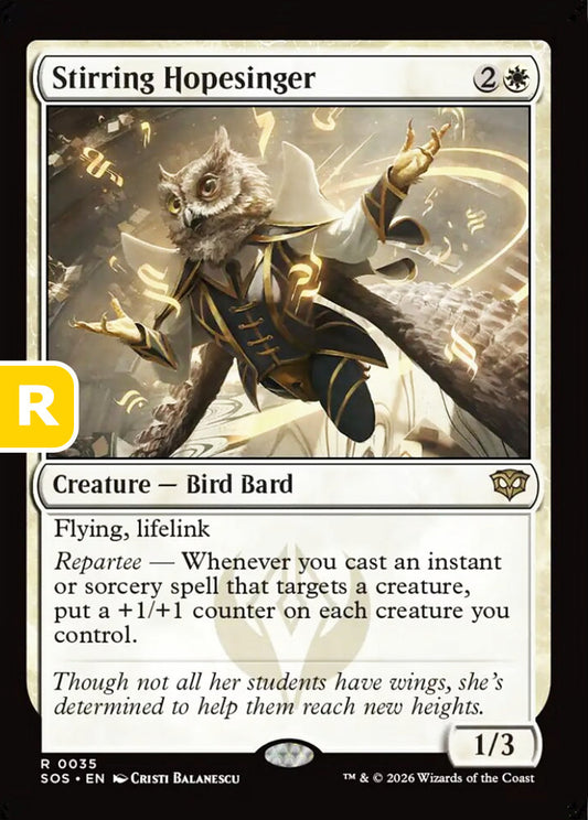 Stirring Hopesinger SOS Creature Bird Bard NM